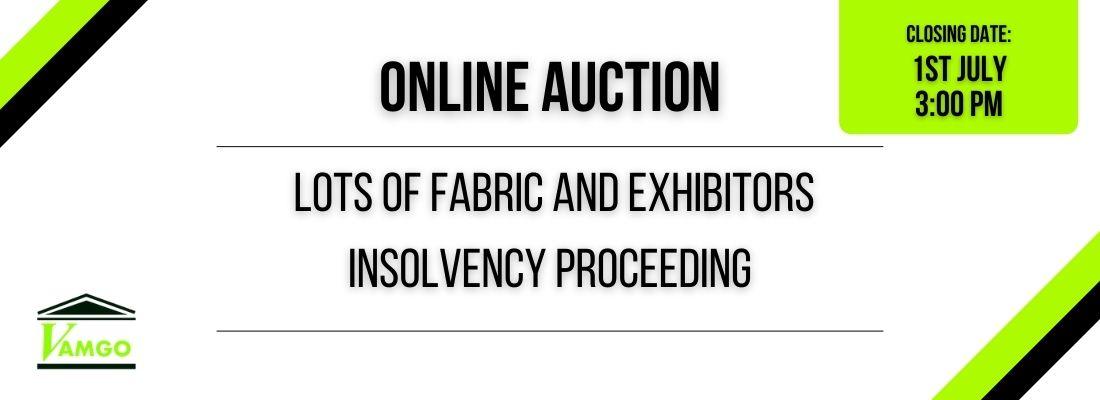 Online Auction of Fabric Lots and Exhibitors